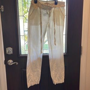 Banana republic white beach pants